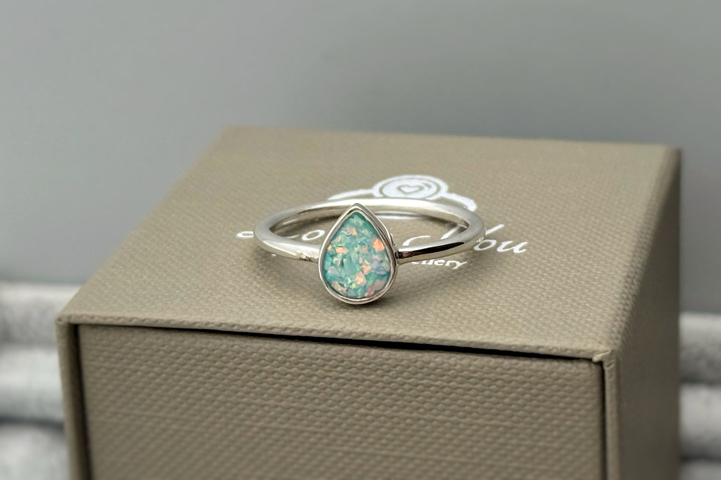 925 Silver Simple Teardrop Ring