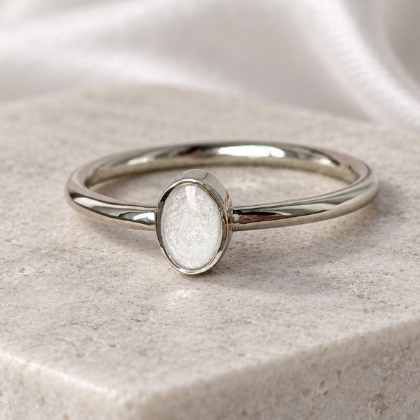 925 Silver Simple Oval Ring