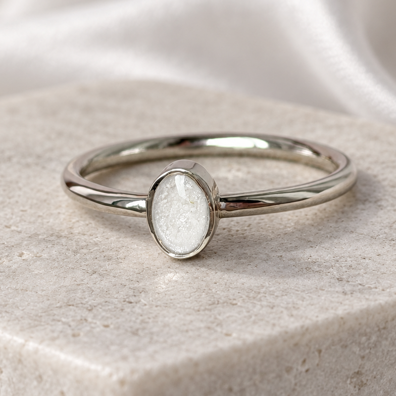 925 Silver Simple Oval Ring