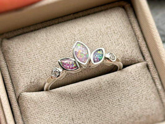 925 Silver Trilogy Marquise Crystal Ring