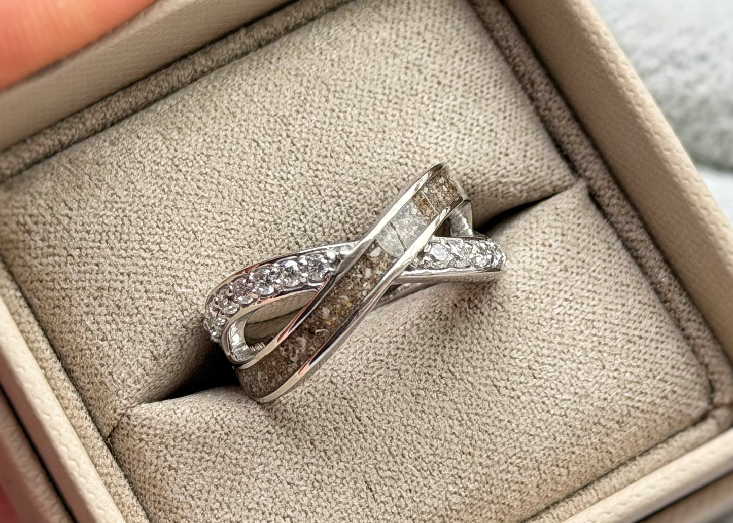 925 Silver Infinity Crystal Ring
