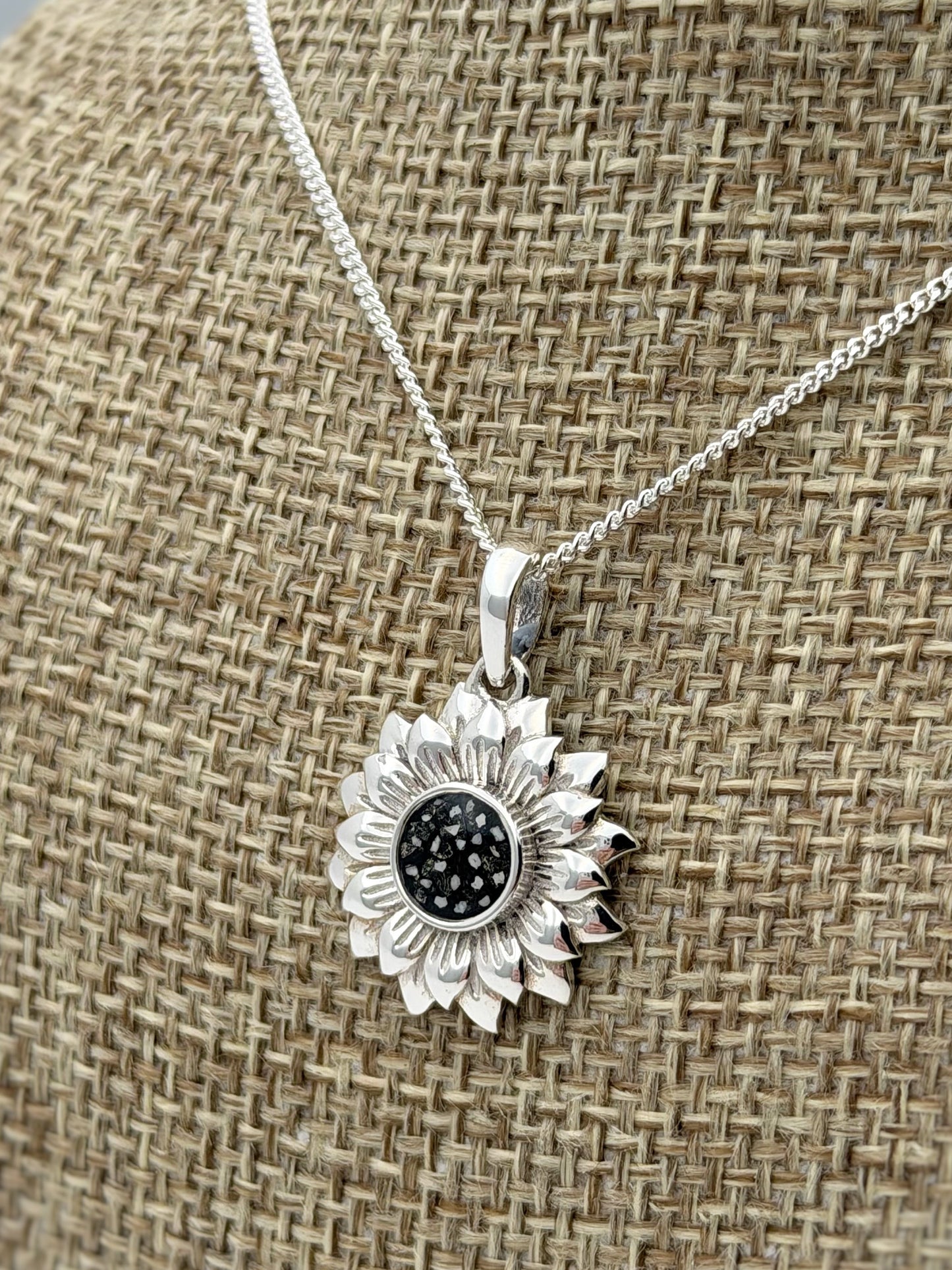 925 Silver Sunflower Pendant