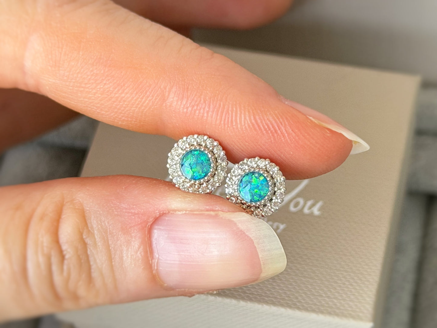 925 Silver Halo Memorial Earrings