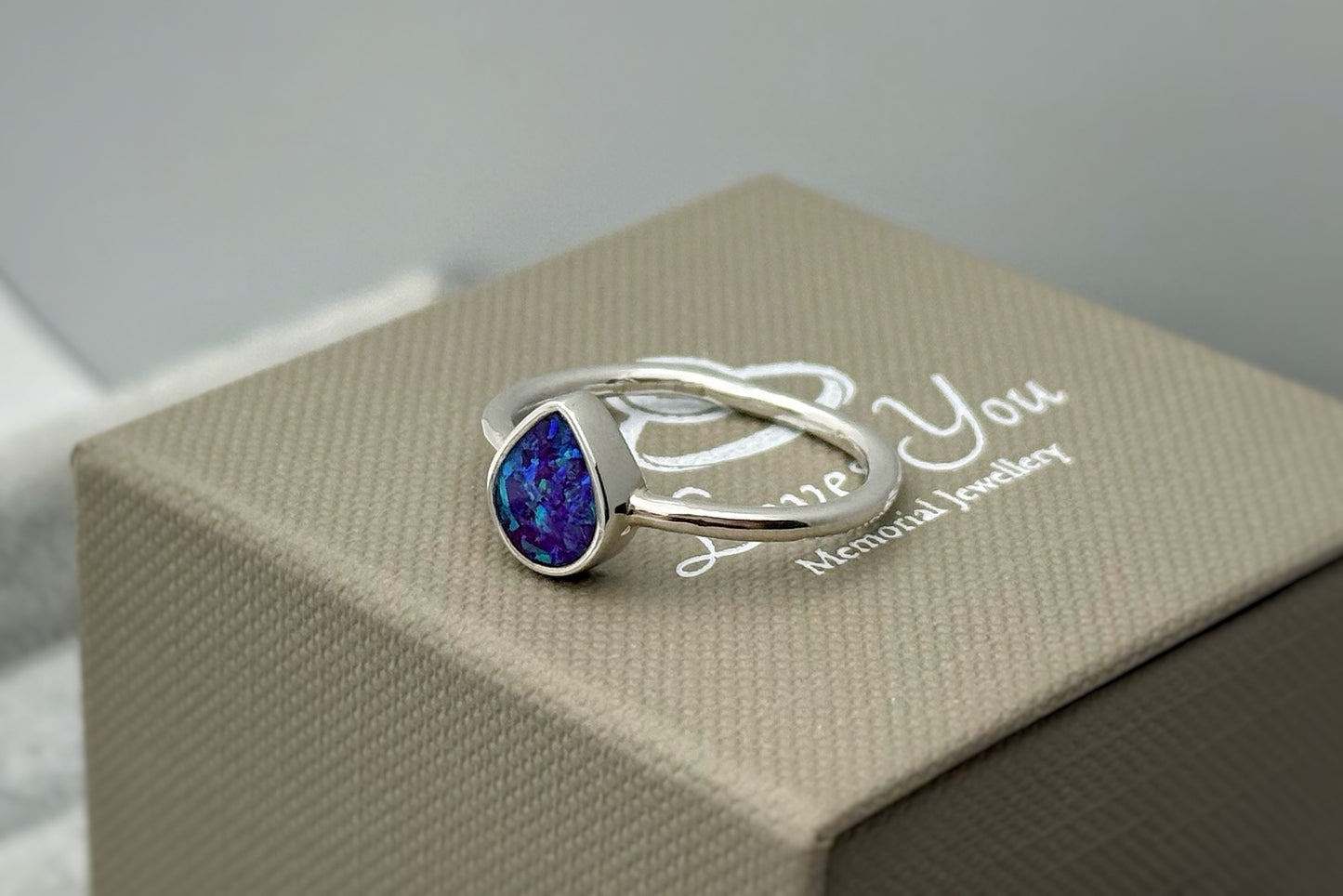 925 Silver Simple Teardrop Ring