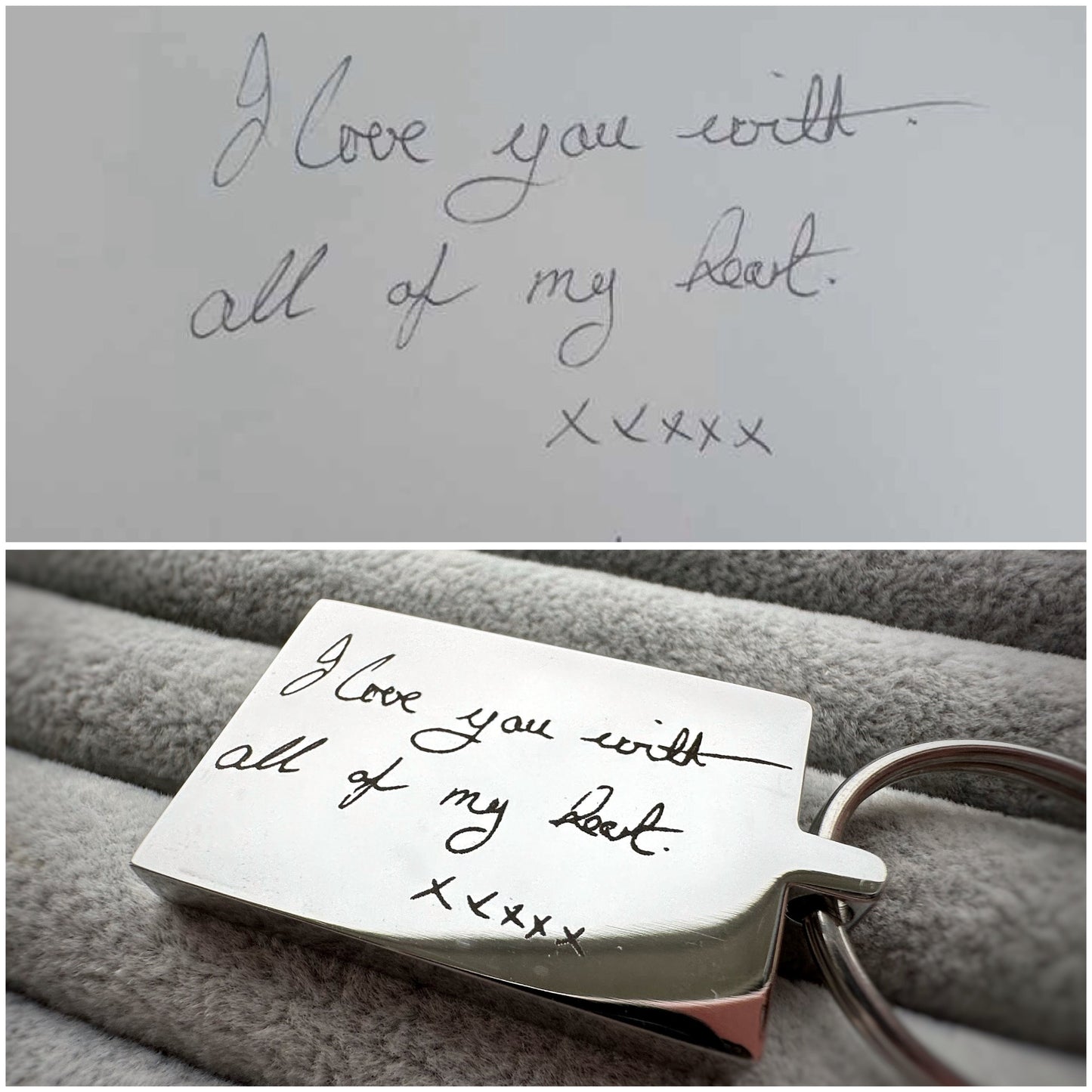 Engraved Personalised Rectangular Metal Keyrings