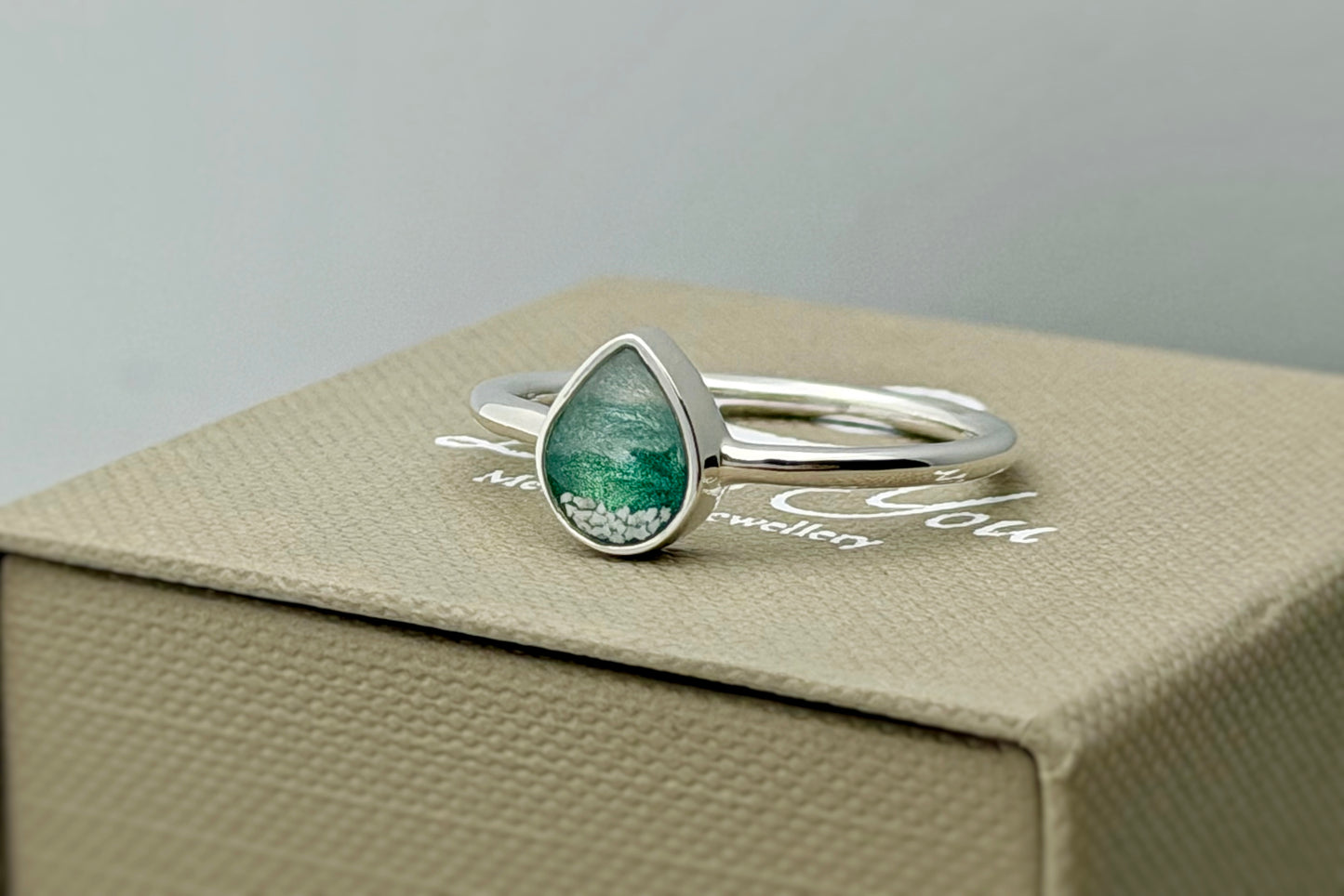 925 Silver Simple Teardrop Ring
