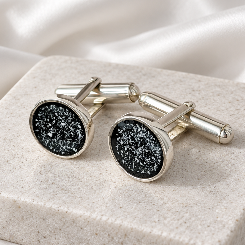 925 Silver Gent’s Round Cufflinks