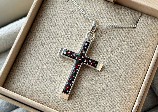925 Silver Gents/Unisex 3D Cross Pendant