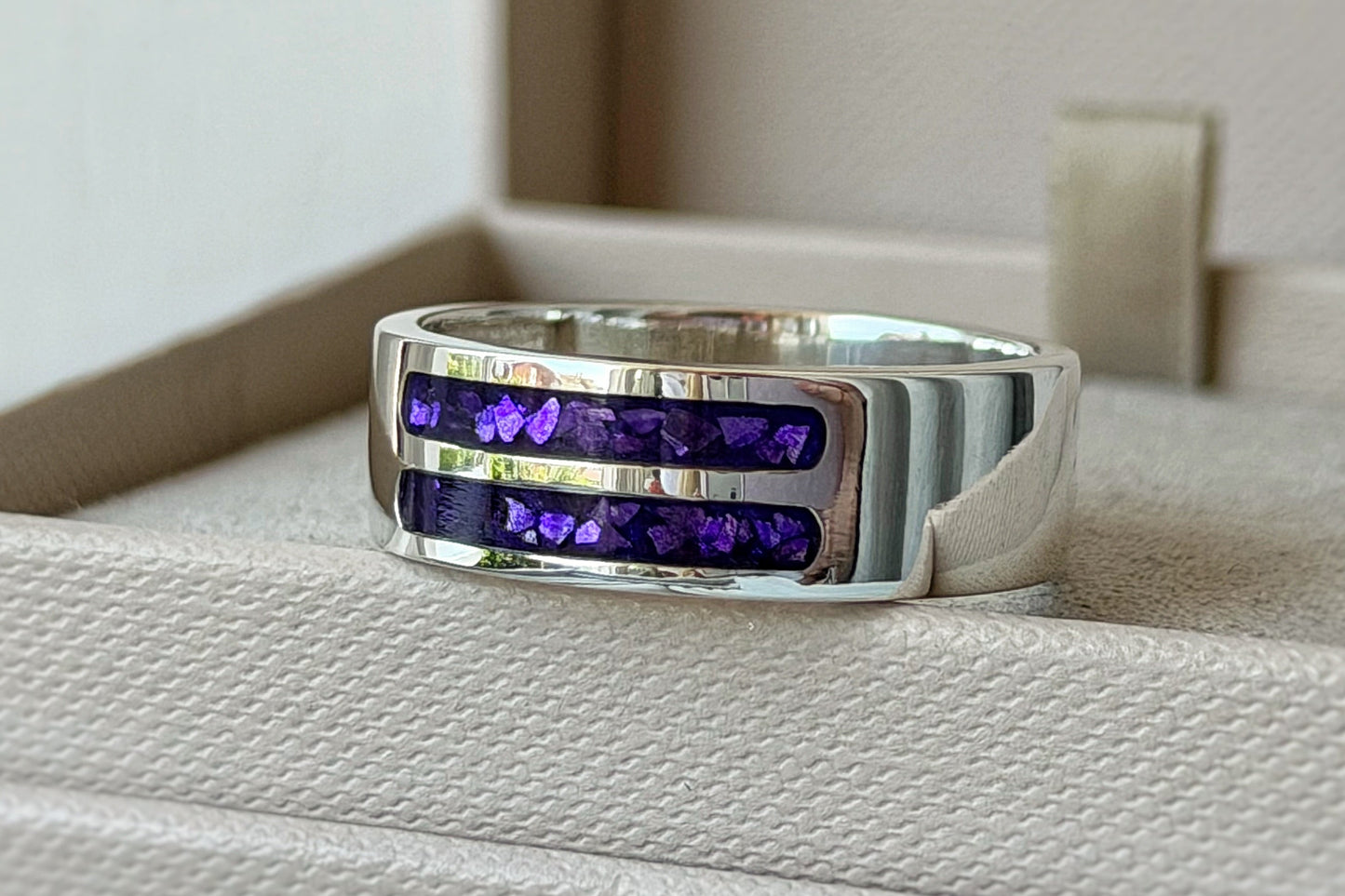 Gents Two Channel Band Ring