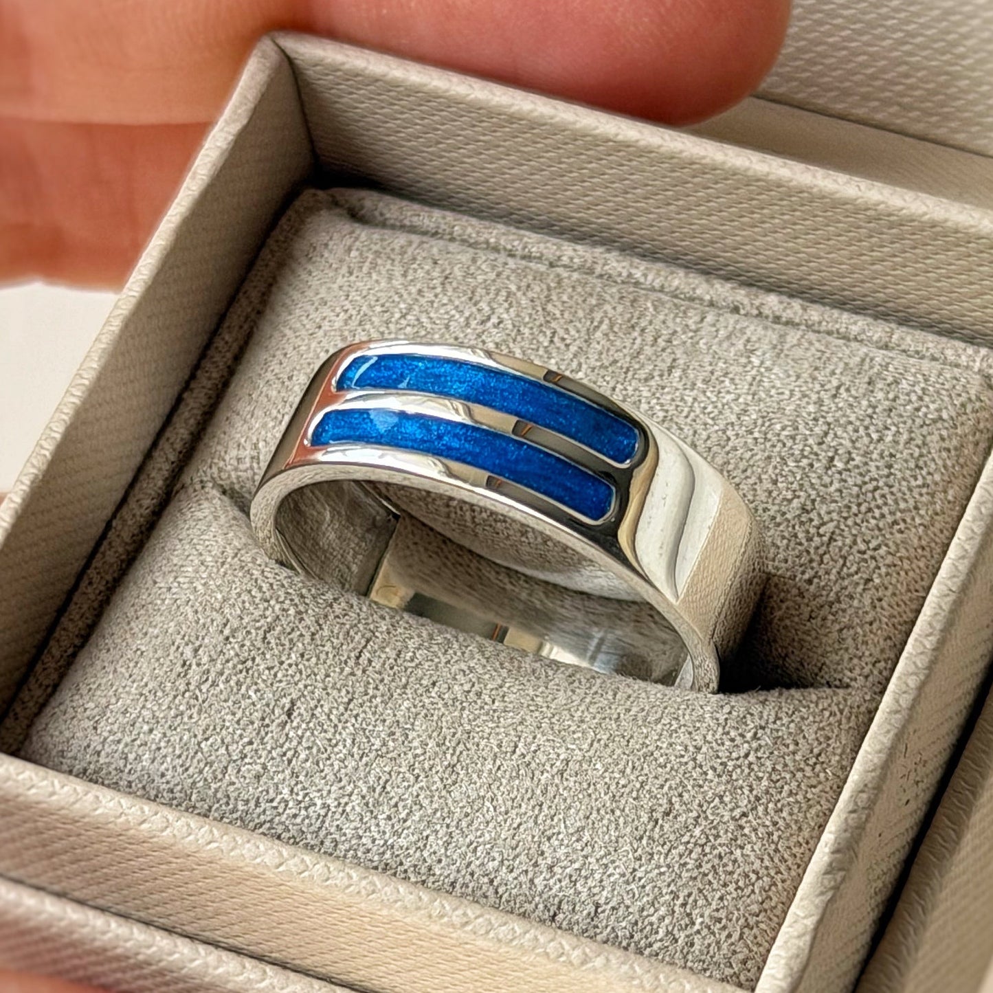 Gents Two Channel Band Ring