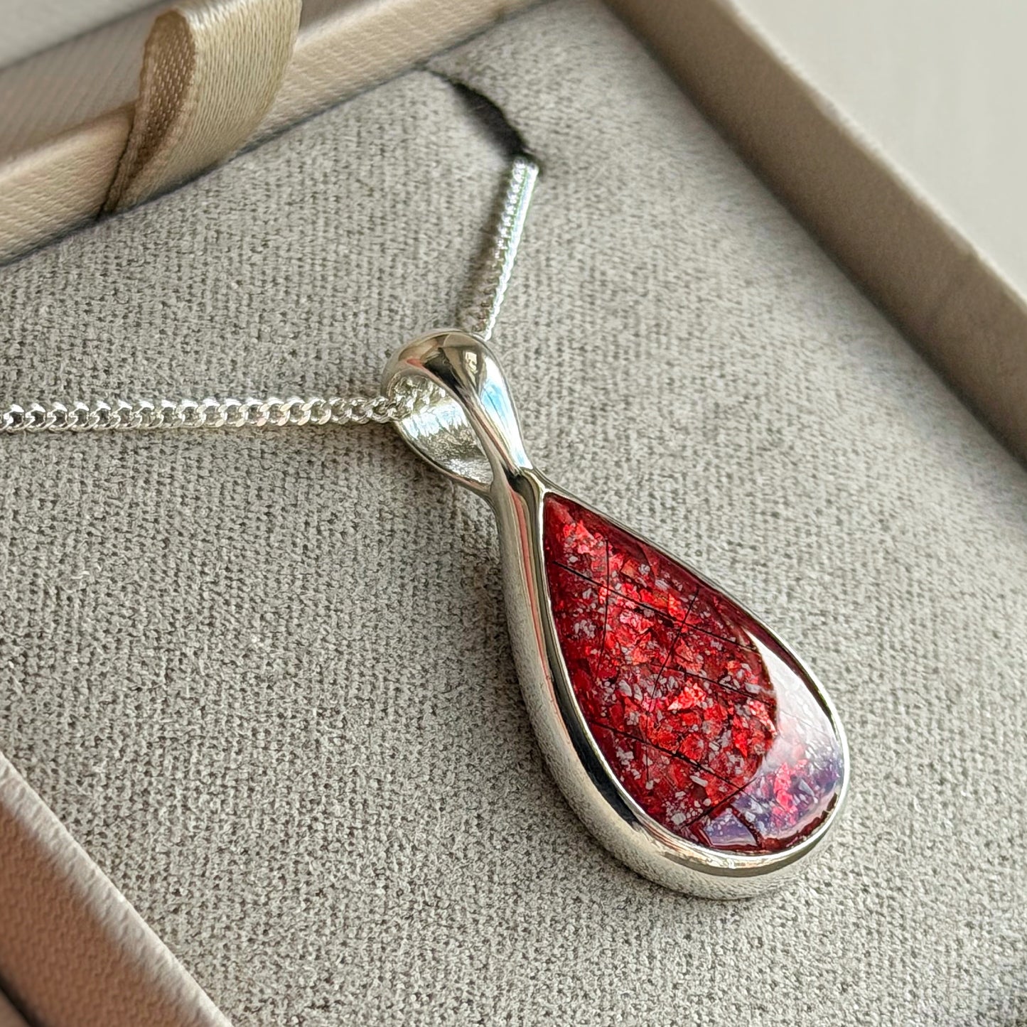925 Silver Large Teardrop Pendant