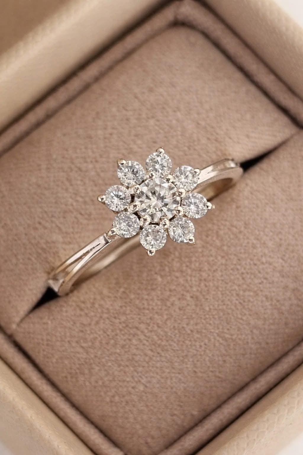 925 Silver Celestial Cluster Crystal Ring