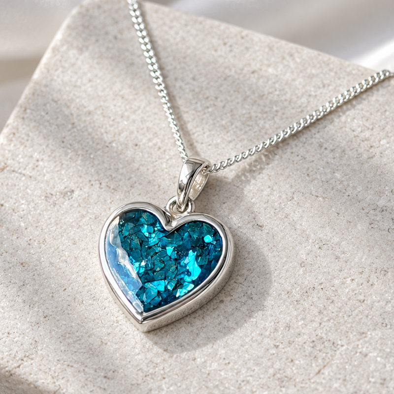 925 Silver Simple 16mm Heart Thick Trim Pendant