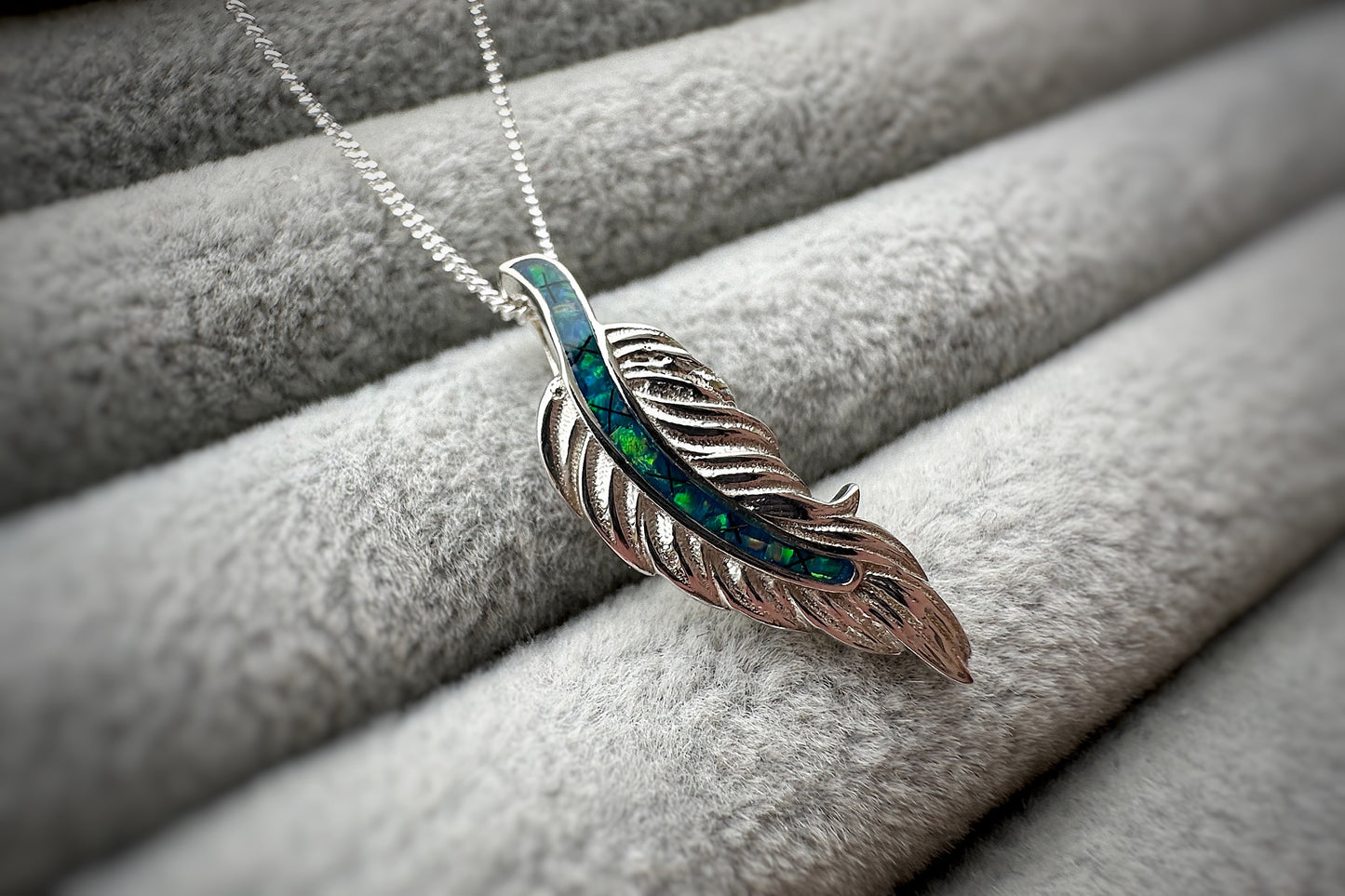 925 Silver Feather Pendant