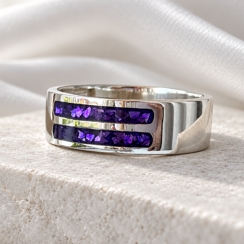 Gents Two Channel Band Ring