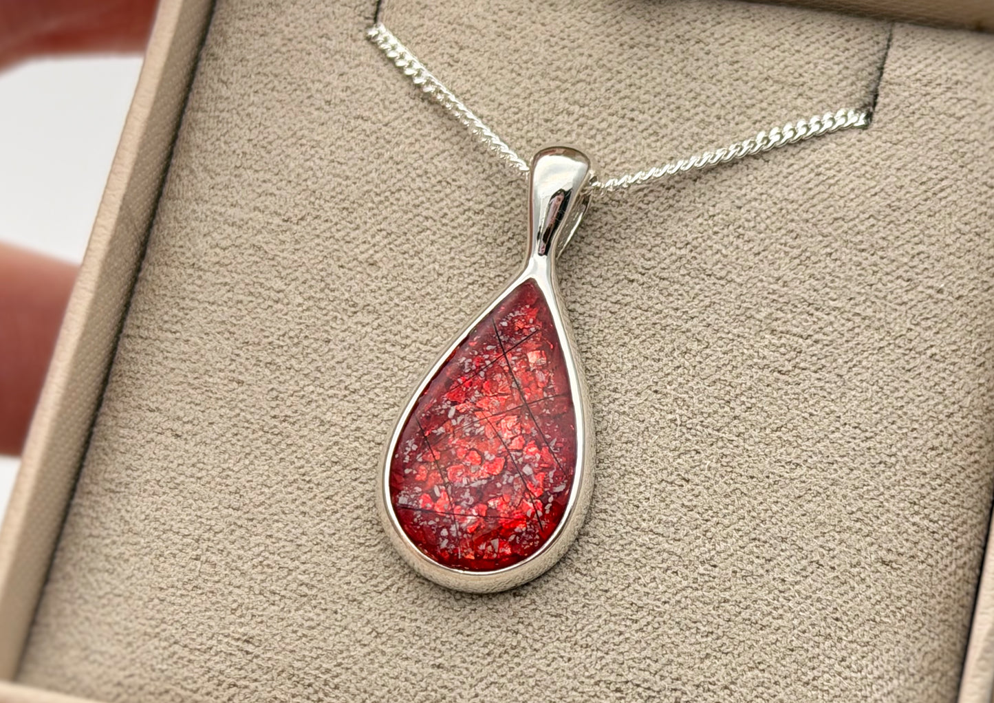 925 Silver Large Teardrop Pendant