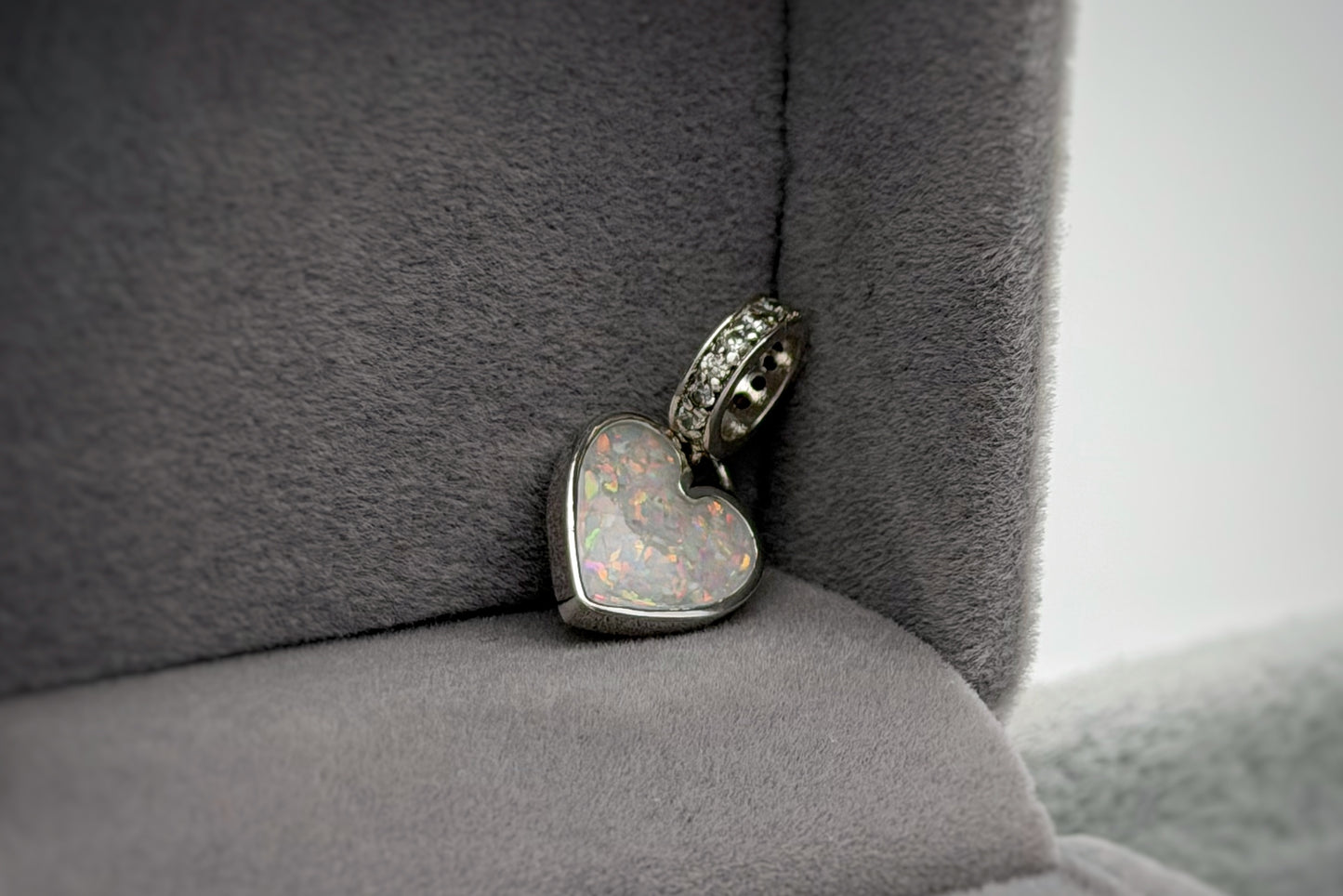 925 Silver Dangle Heart Charm