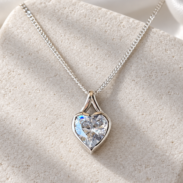 Heart Crystal Secretly Set Ashes Pendant