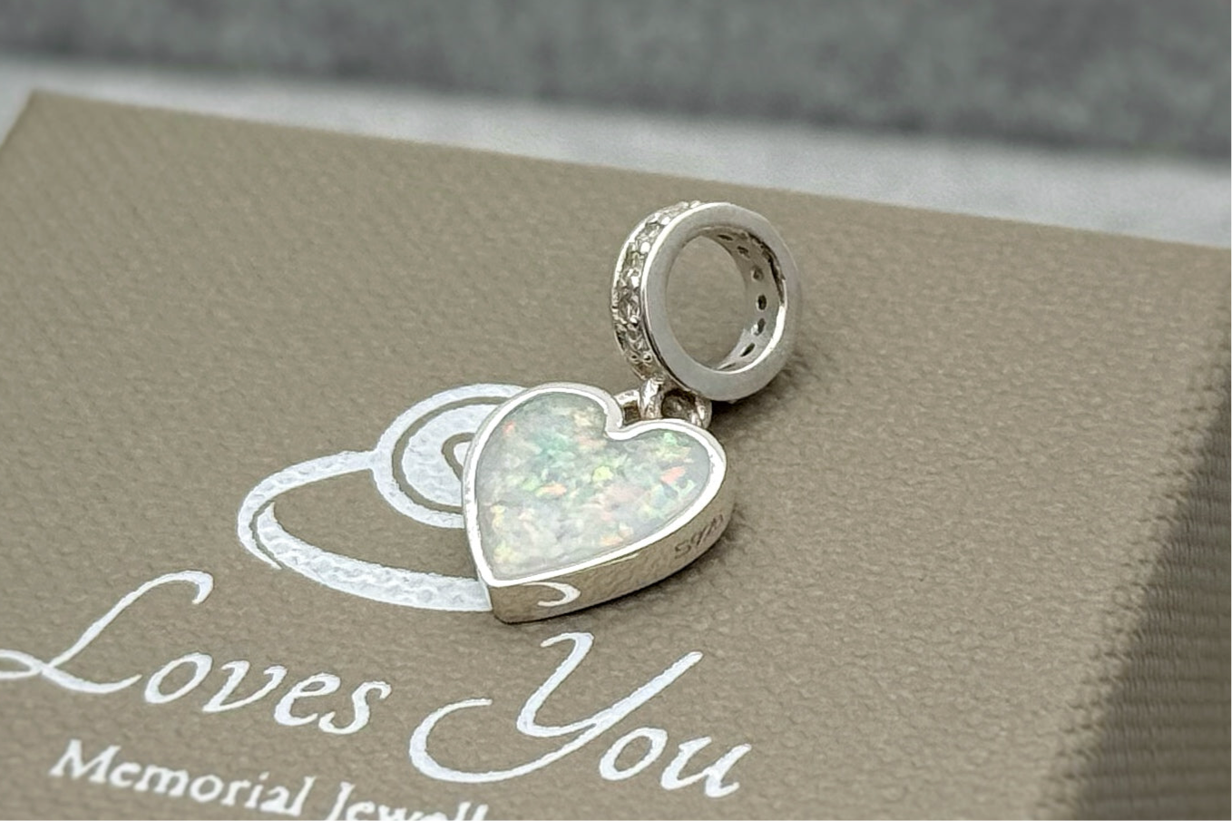 925 Silver Dangle Heart Charm