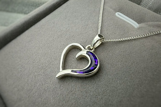 925 Silver Hollow Heart Pendant