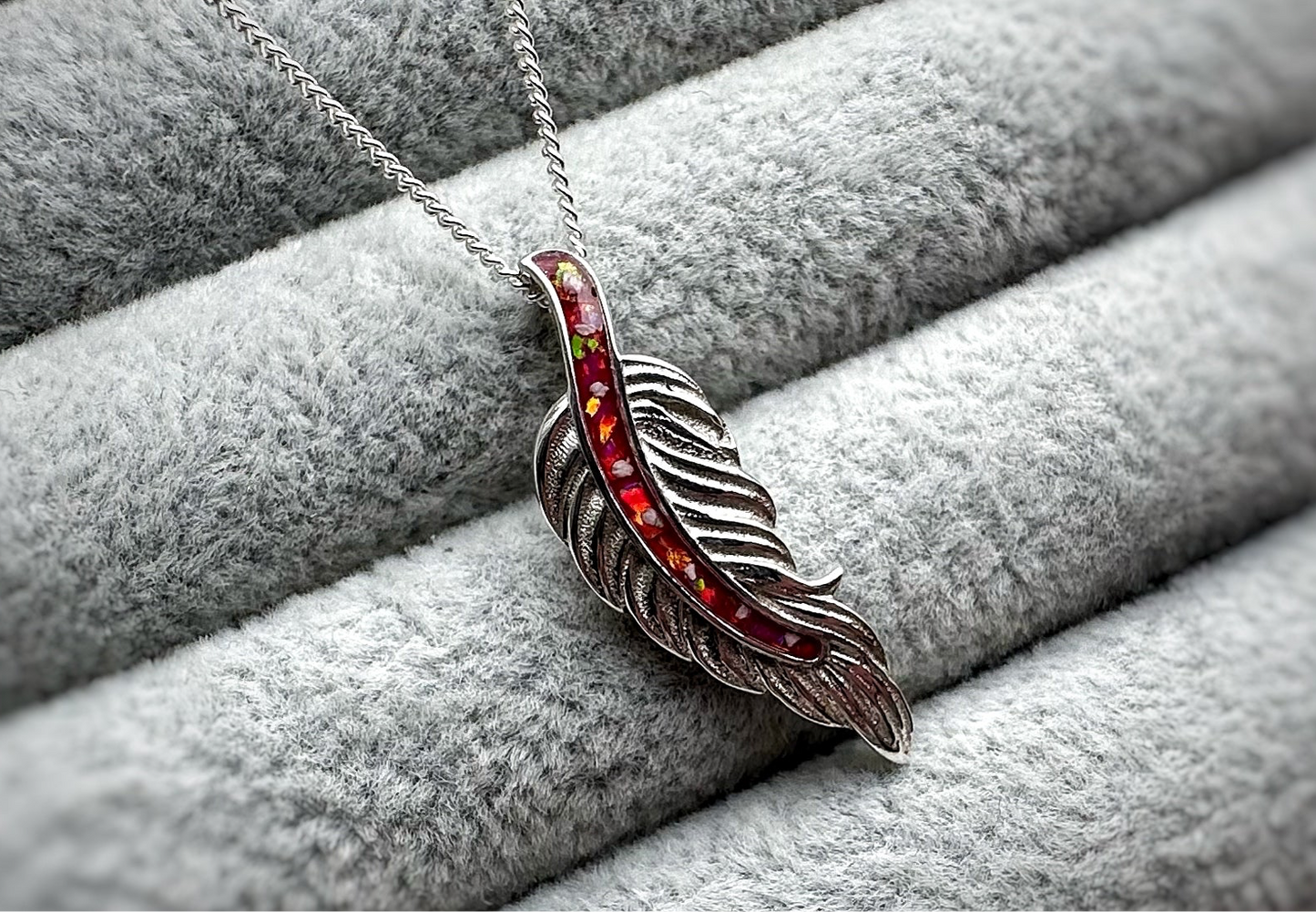 925 Silver Feather Pendant