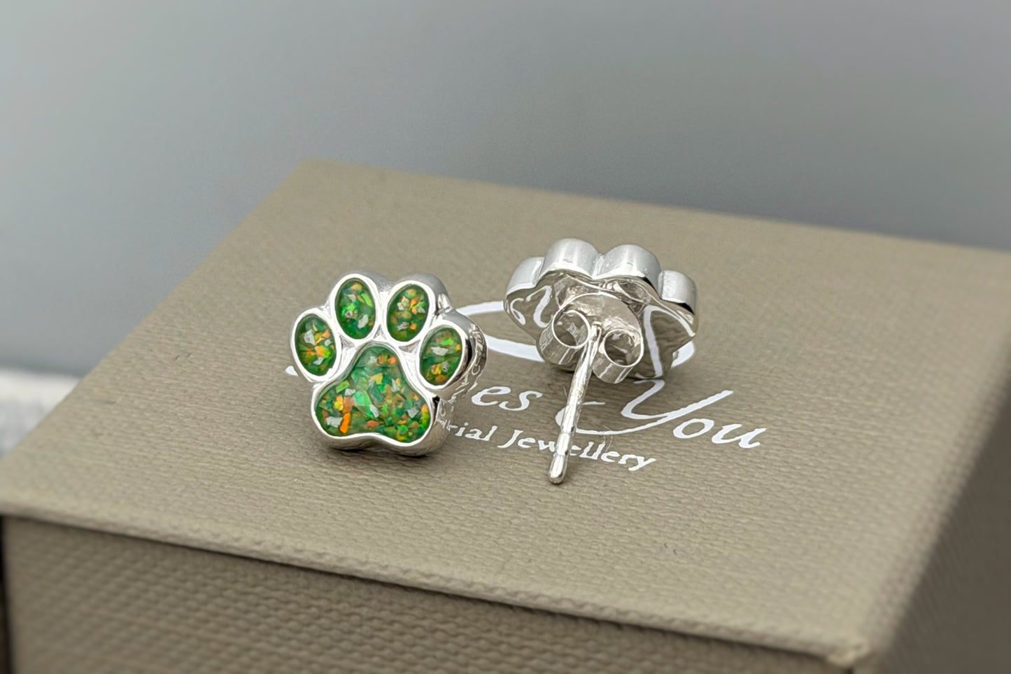 925 Silver Paw-Print Earrings