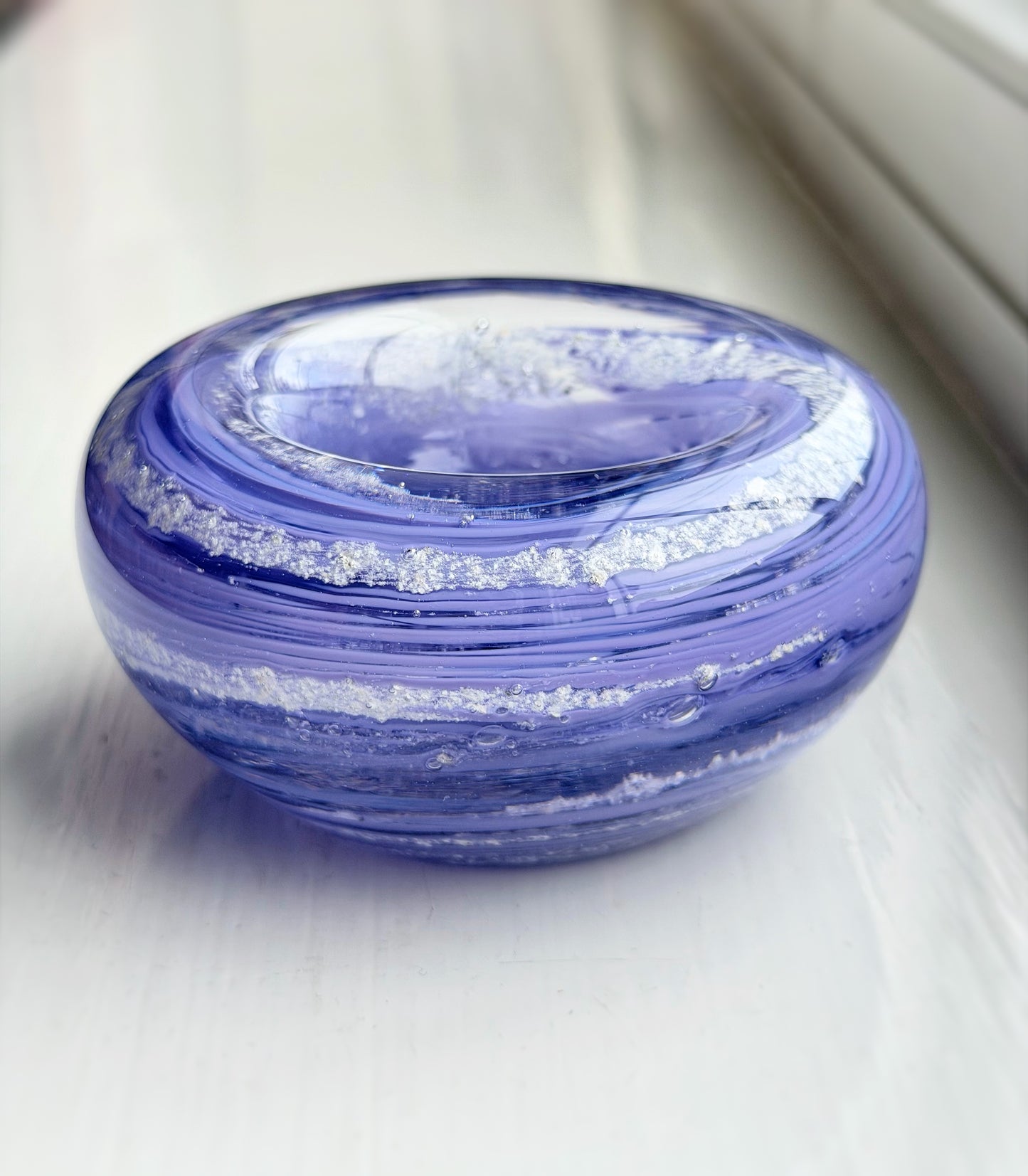 Crystal Glass Ashes Tealight Holder