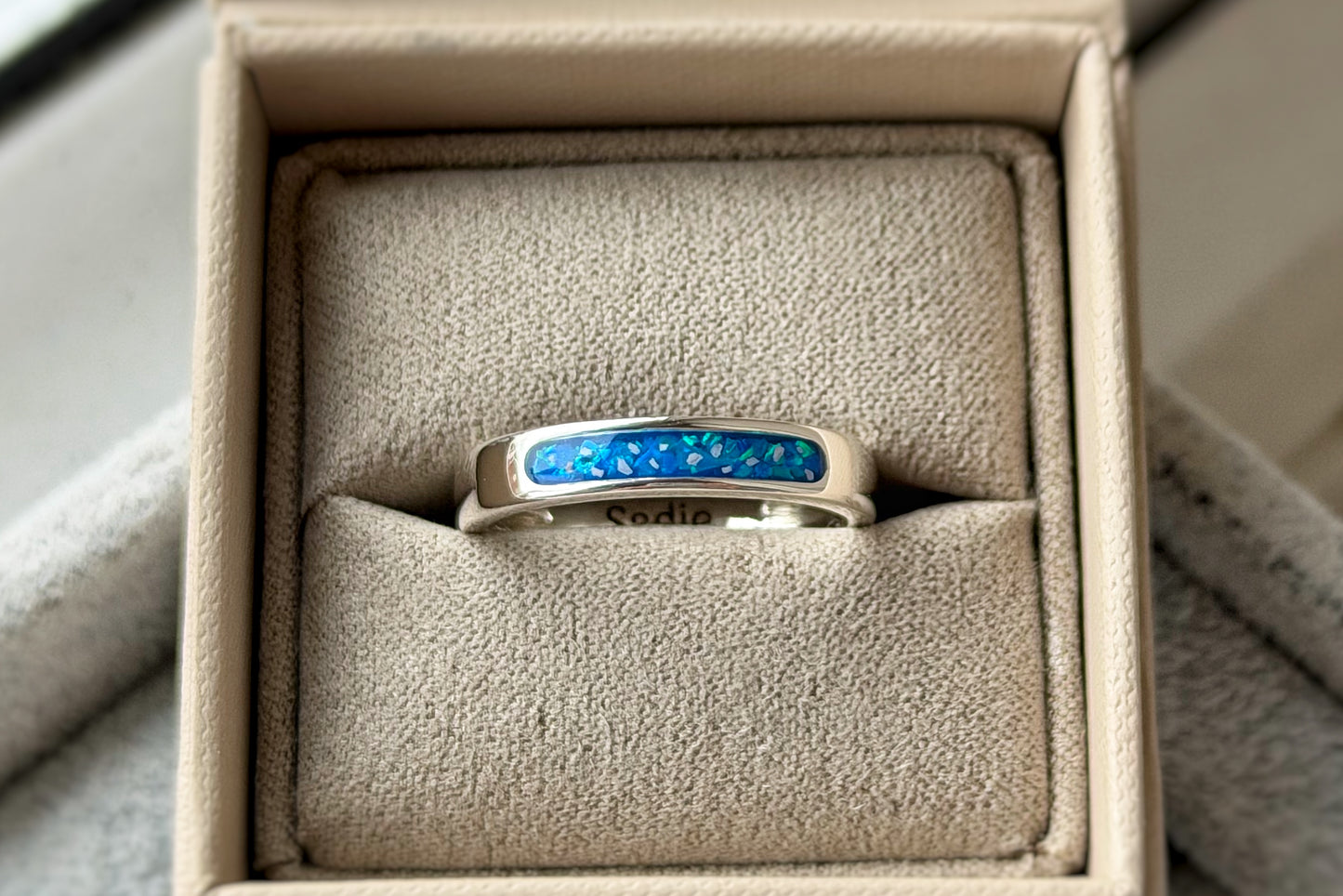 925 Silver Unisex 4mm Channel Band Ring