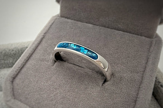 925 Silver Unisex 4mm Channel Band Ring