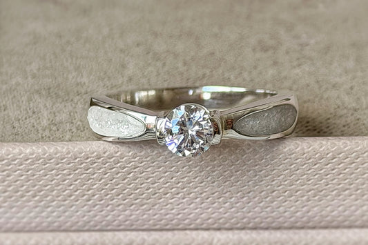925 Silver Round Solitaire Ring