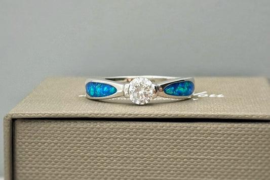 925 Silver Round Solitaire Ring