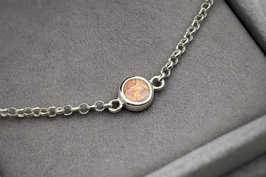 925 Silver Adjustable Belcher Chain Round Bracelet