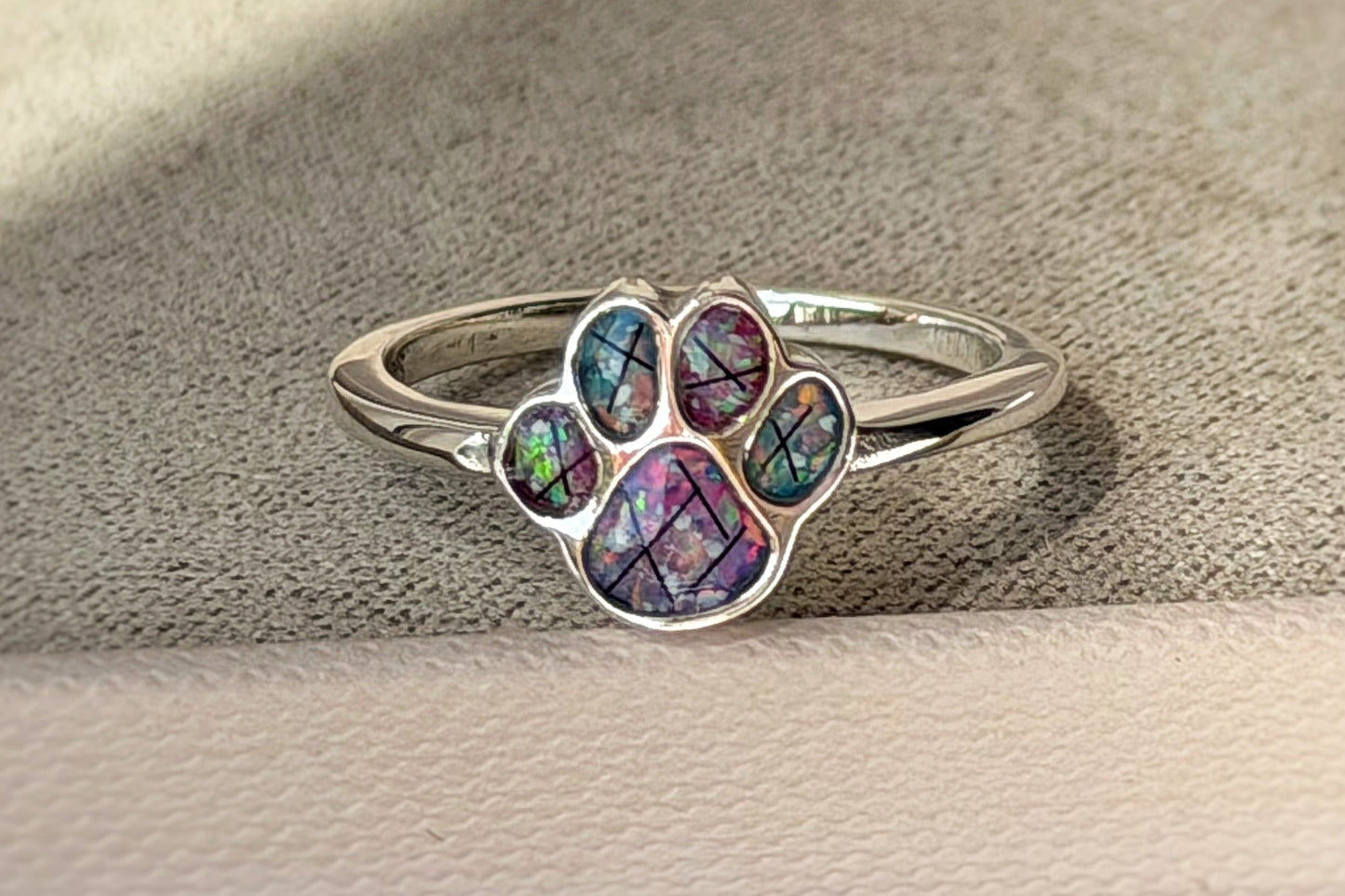 925 Silver Paw-Print Ring