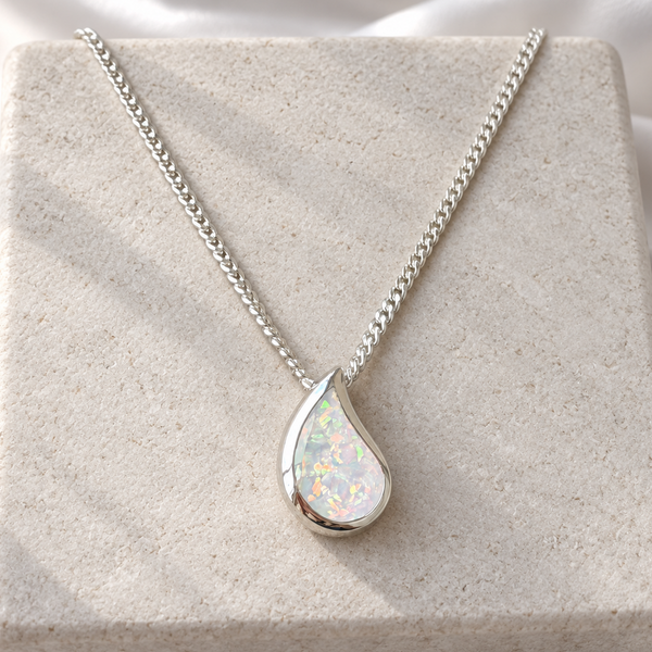 925 Silver Floating ‘Tear Drop’ Pendant