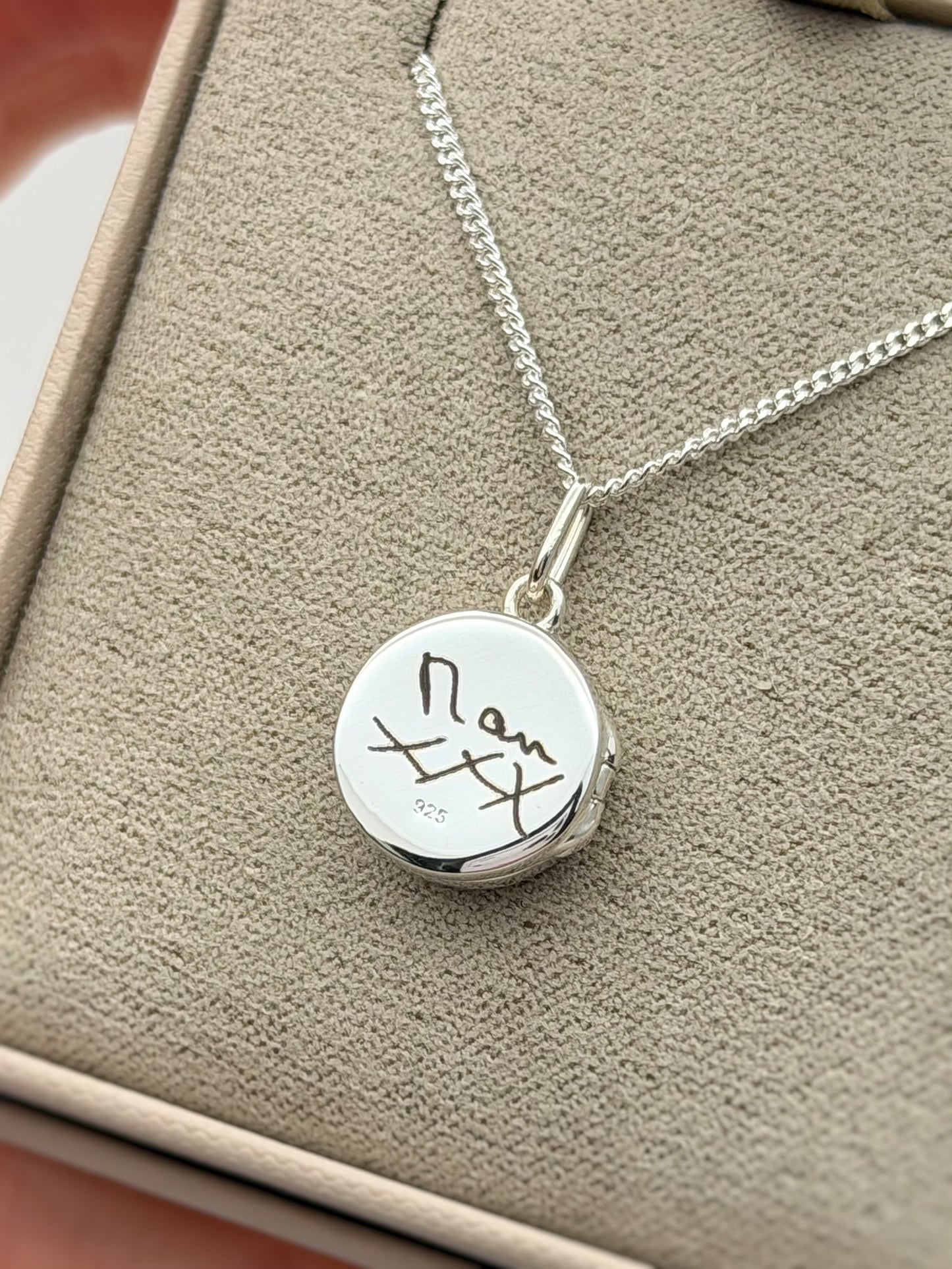 925 Silver Round Halo Locket Pendant