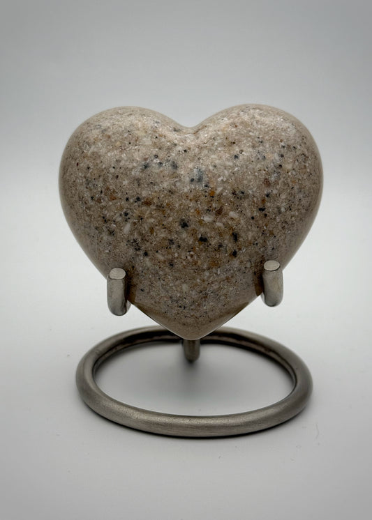 Large Ashes Display Heart with Stand