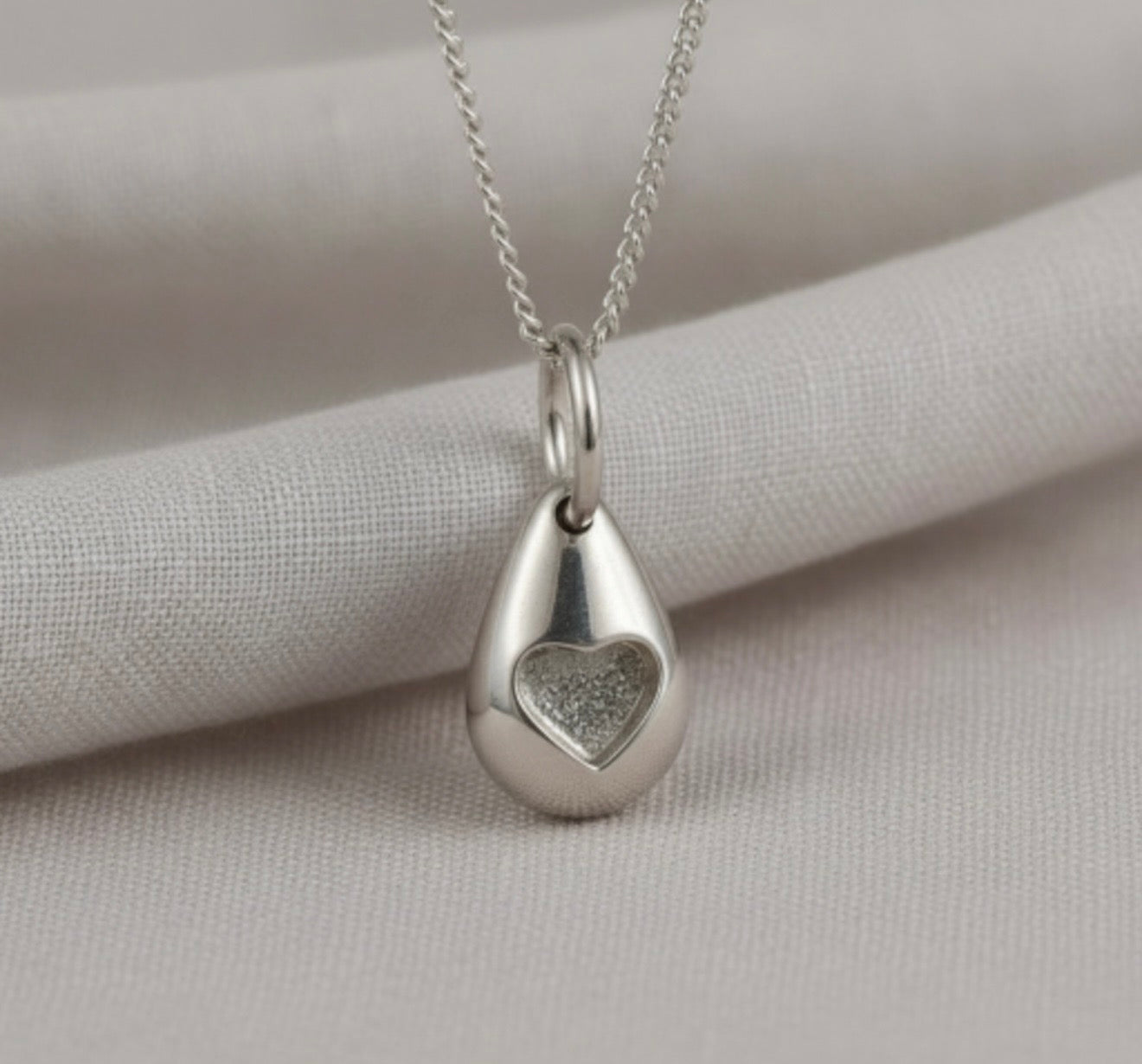 925 Silver Pebble Heart Pendant