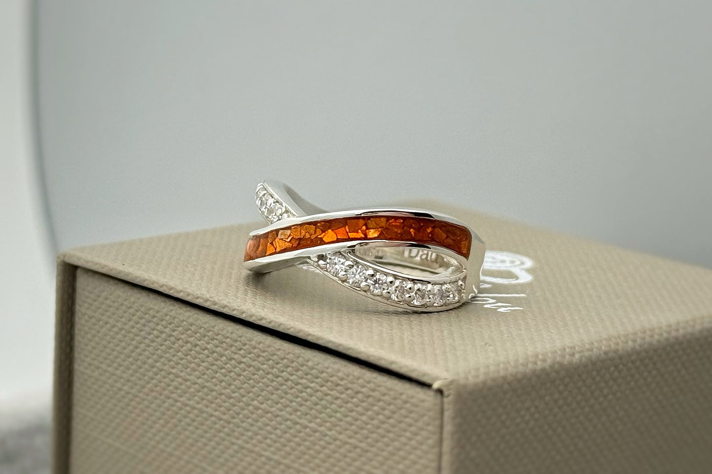925 Silver Infinity Crystal Ring
