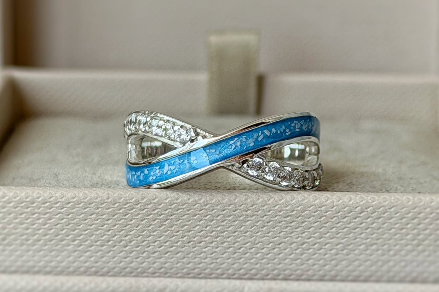 925 Silver Infinity Crystal Ring