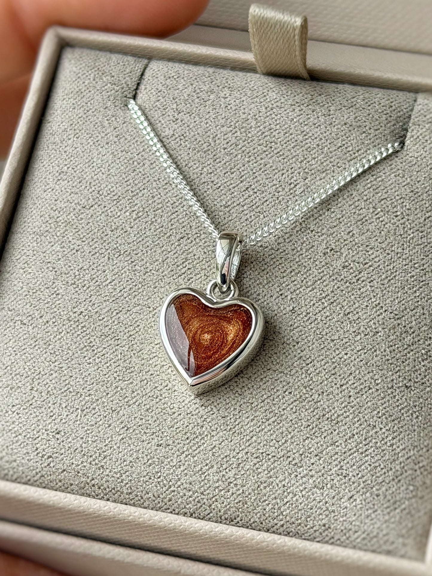 925 Silver Simple 12mm Heart Thick Trim Pendant