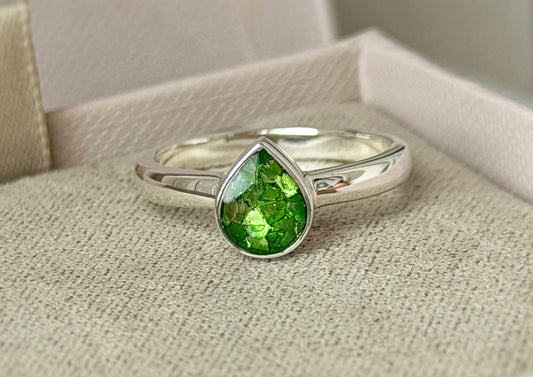 925 Silver Simple Teardrop Ring