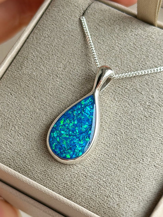 925 Silver Large Teardrop Pendant