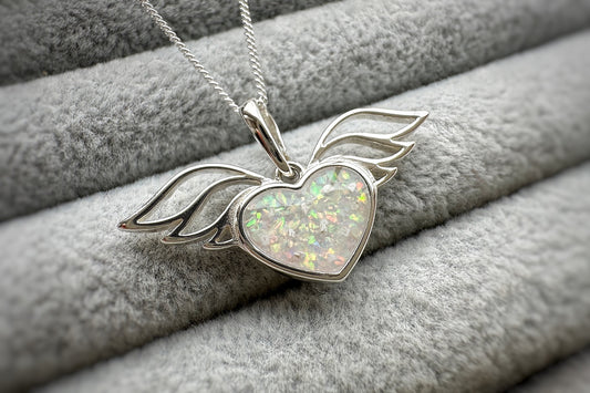 925 Silver Winged Heart Pendant