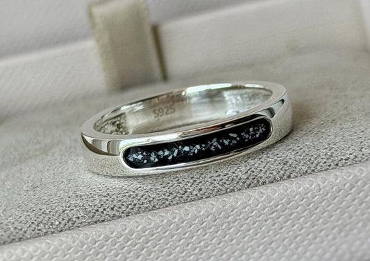 925 Silver Unisex 4mm Channel Band Ring