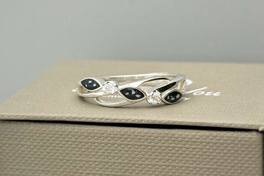 925 Silver Three Stone Eternity Ring