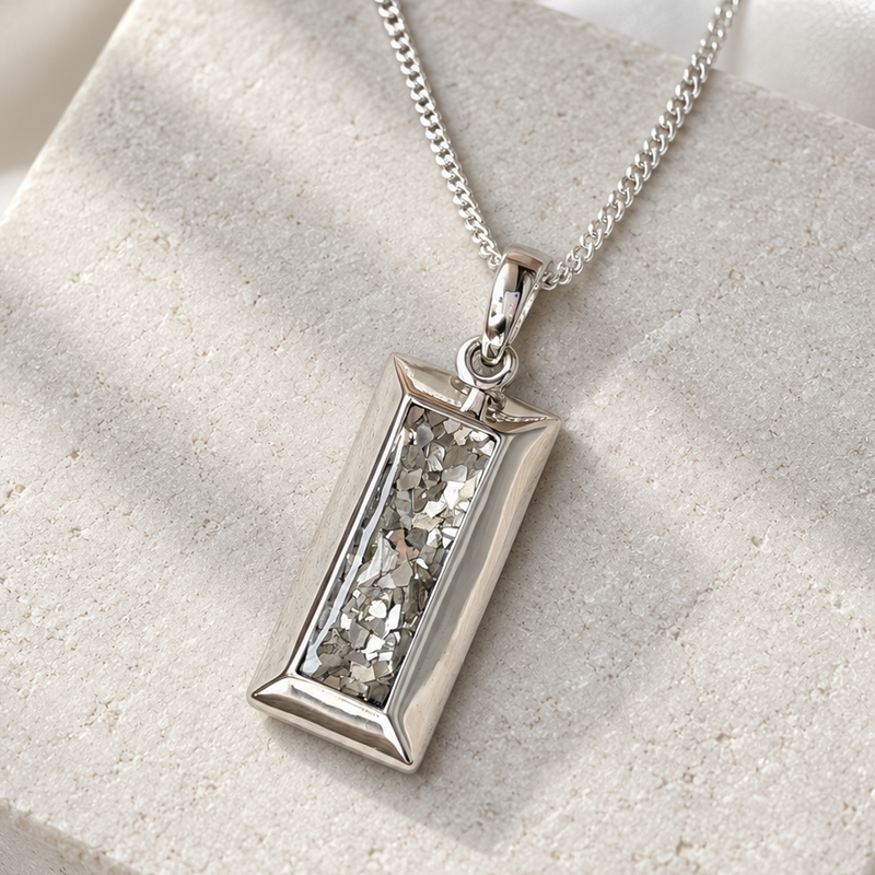 925 Silver Gent’s 3D Bar Pendant