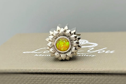 925 Silver Sunflower Charm