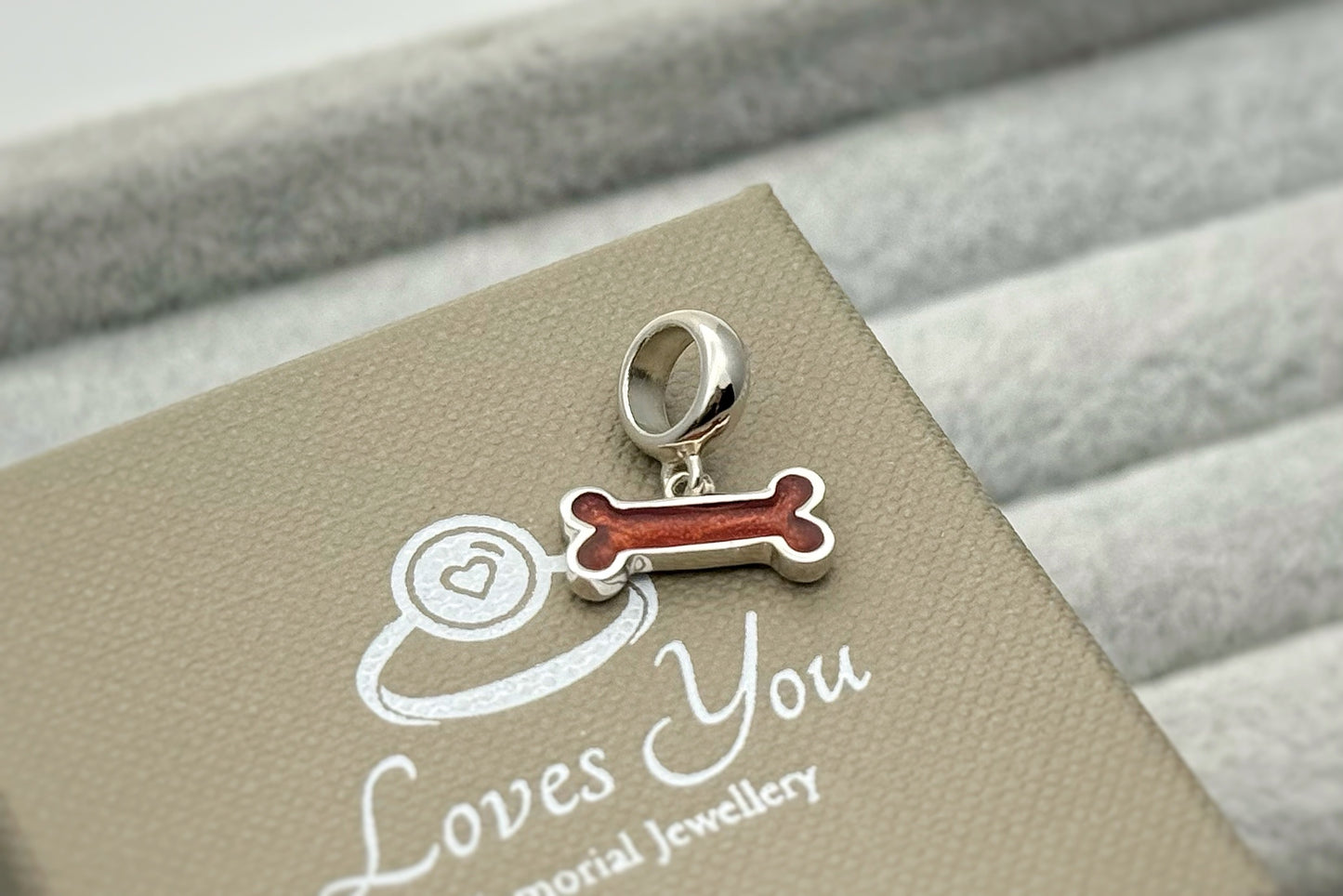 925 Silver Dog Bone Dangle Charm