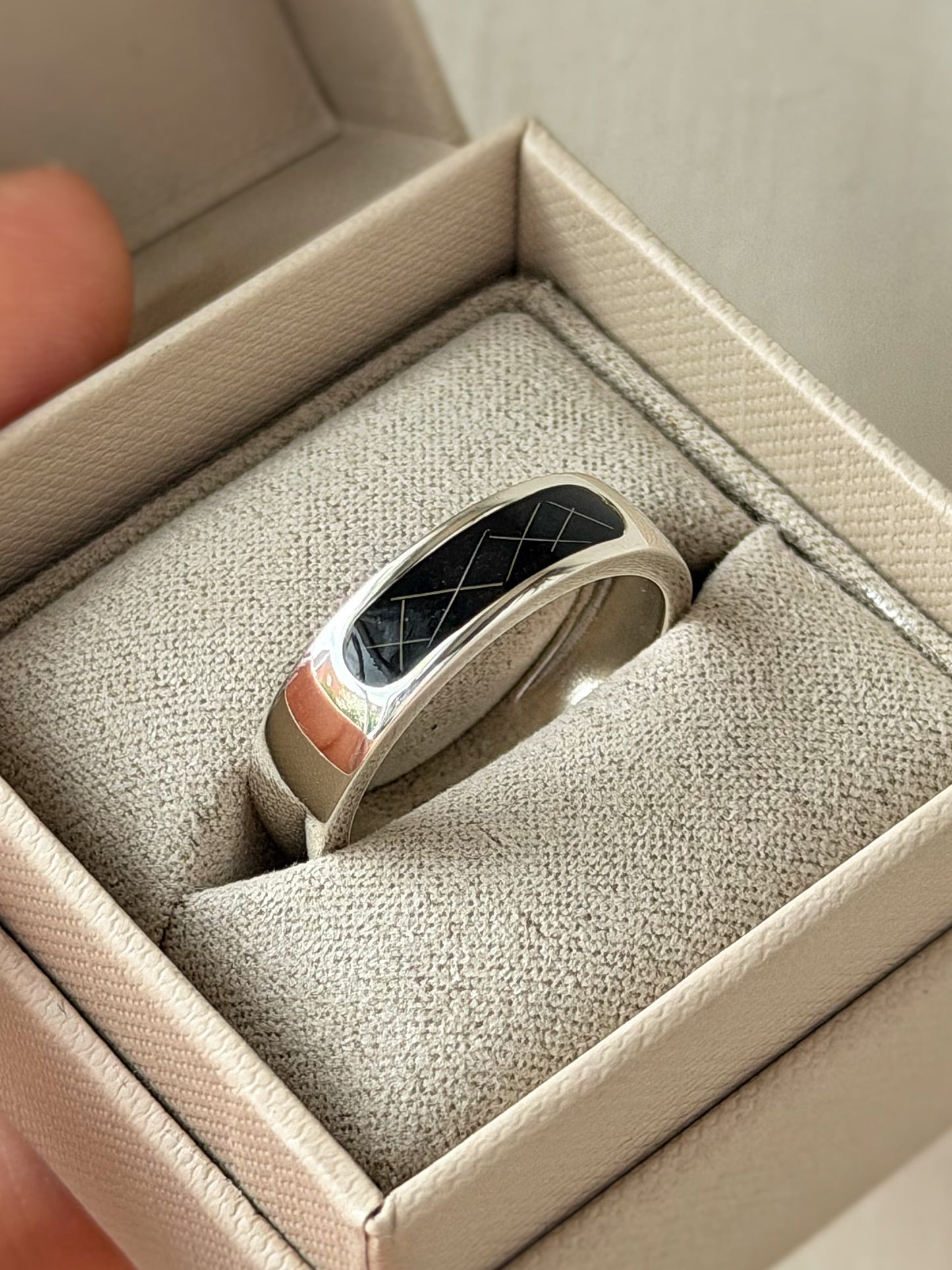 925 Silver Unisex 6mm Channel Band Ring