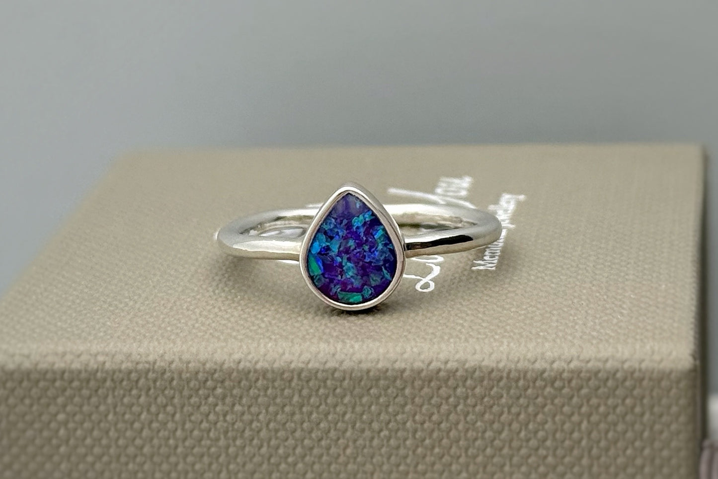 925 Silver Simple Teardrop Ring